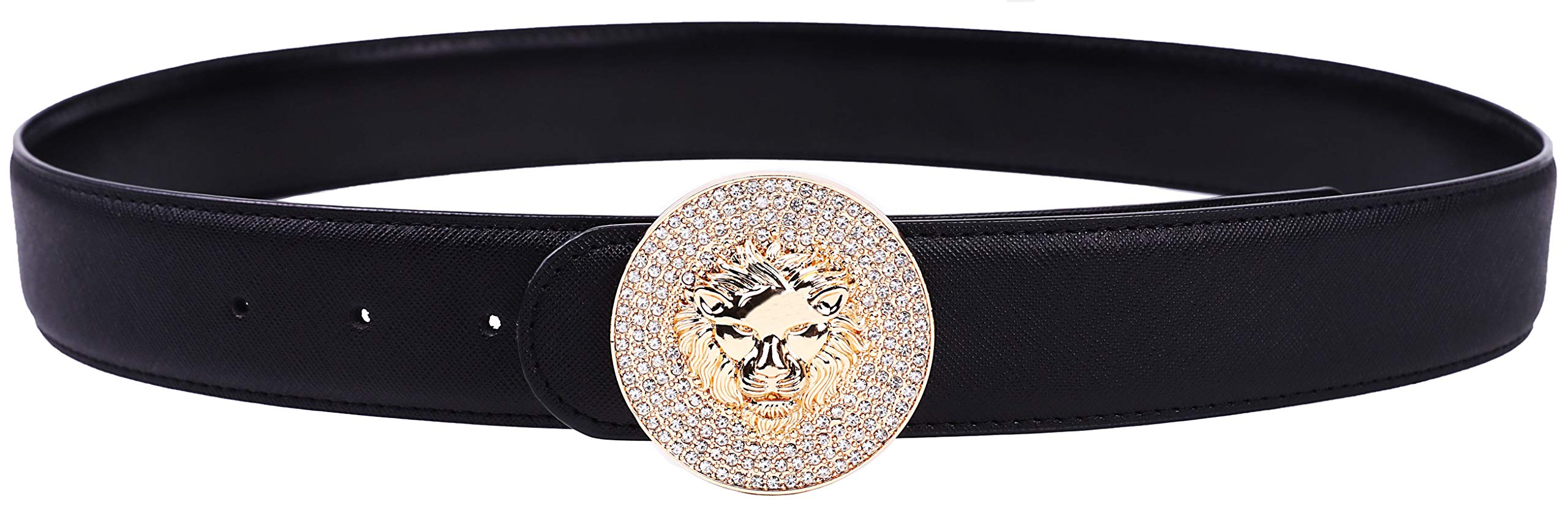 YuanguMen's Luxury Gold/Silver Three-dimensional Tiger Buckle Design Top Cowhide Belt