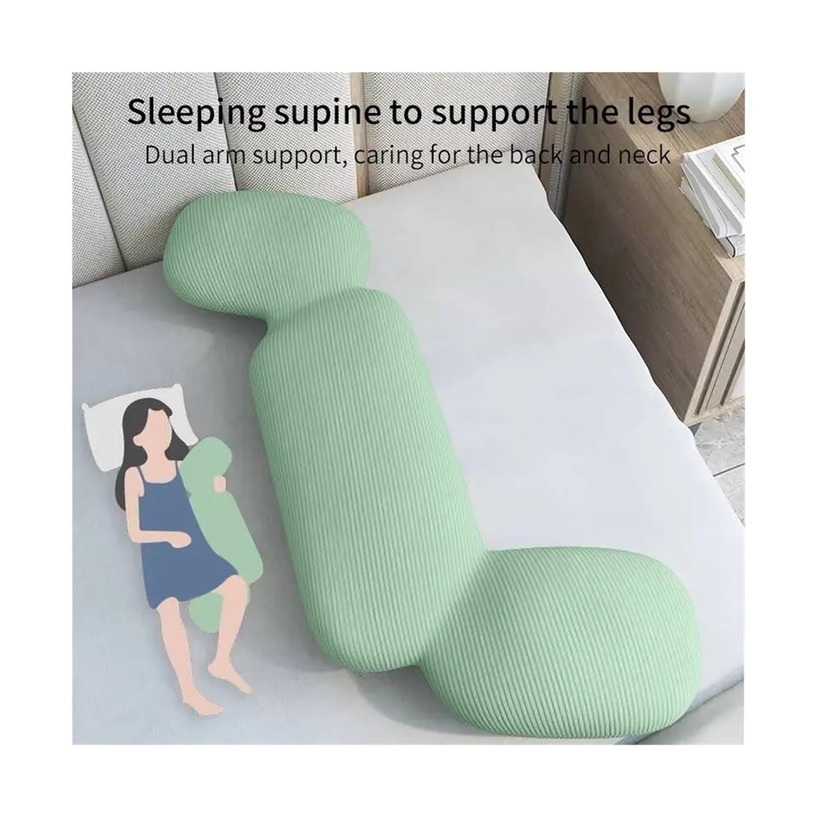 Morbido cuscino in memory foam per tutto il corpo, per dormire, donne incinte, cuscino confortevole, arredamento per la casa, cuscino decorativo (Lce Silk Blue)