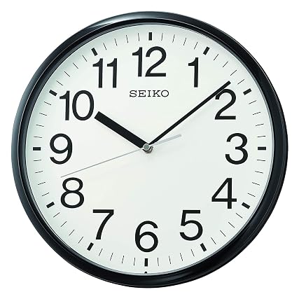 SEIKO QXA 756 KLH Wall Clock, Black, 12 Inch product image