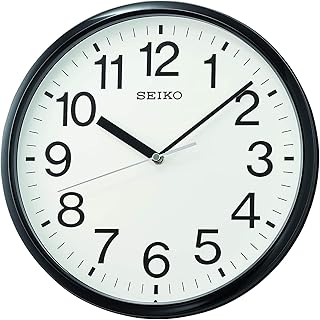 Seiko Elegant Round Black Plastic Analog Home Decor Wall Clock with Sweep Movement (Size: 29 x 4 x 29 CM | Weight: 660 grm | Color: Black)-image-11