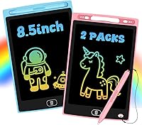 Glochin 2 Pack 8.5 Inch LCD Writing Tablet for Kids - Erasable Reusable Doodle Board Educational Drawing Pad Toy Ages 3-8 Girls Boys