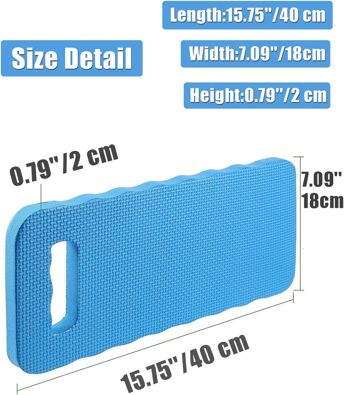 YWSHF 2 PCS Garden Kneeling Pad,Knee Mat Waterproof Foam Knee Pads for Gardening,Cleaning,Baby Bath,Yoga,Praying and Exercise 15.745'' x 7.09'' x 0.79'' - Image 4