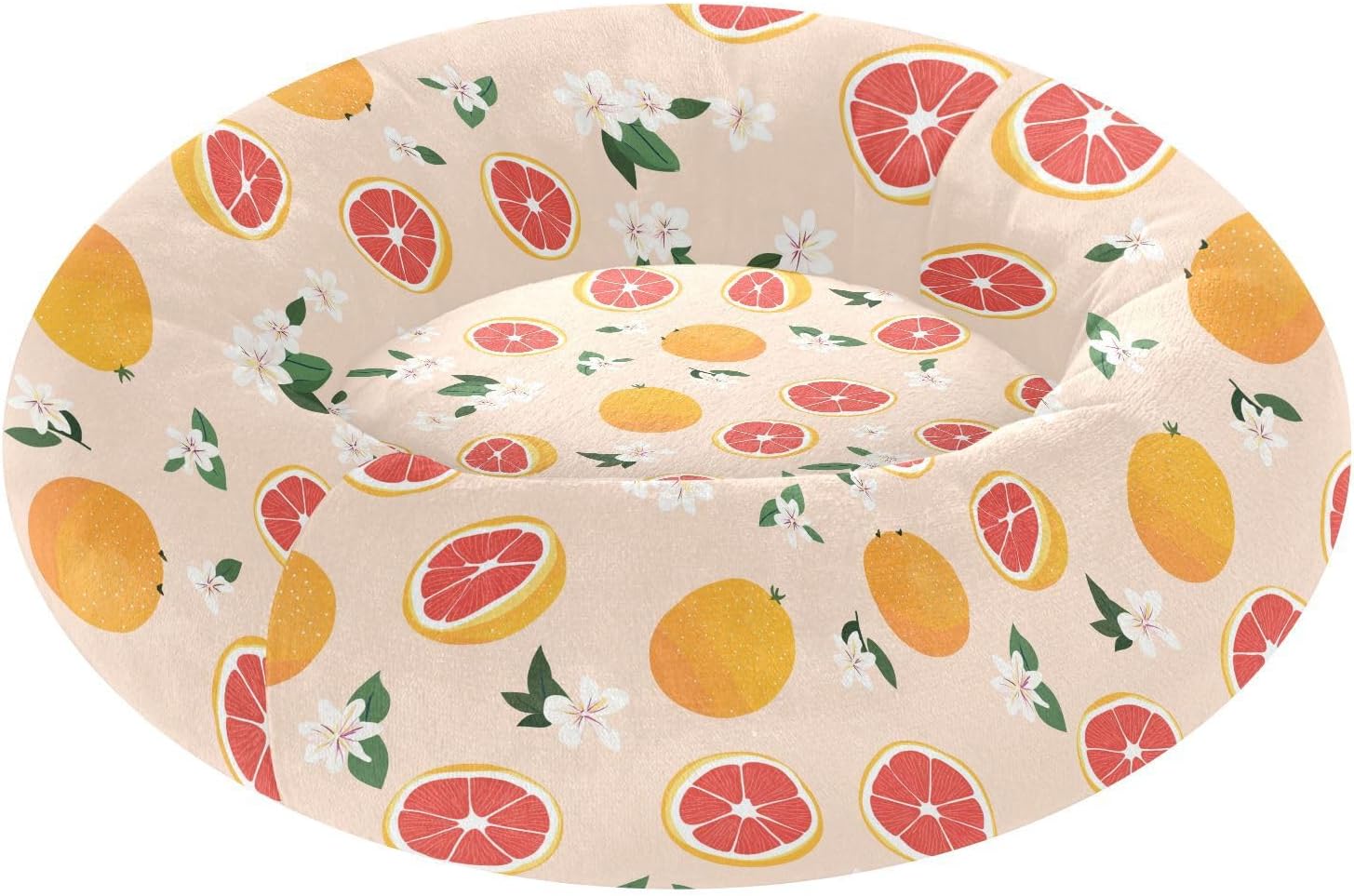 Pet Dog Beds Removable & Washable Fluffy Dog Pillow Bed for Extra Small Size Pets Supplies M Funny Grapefruit Fruit Peach