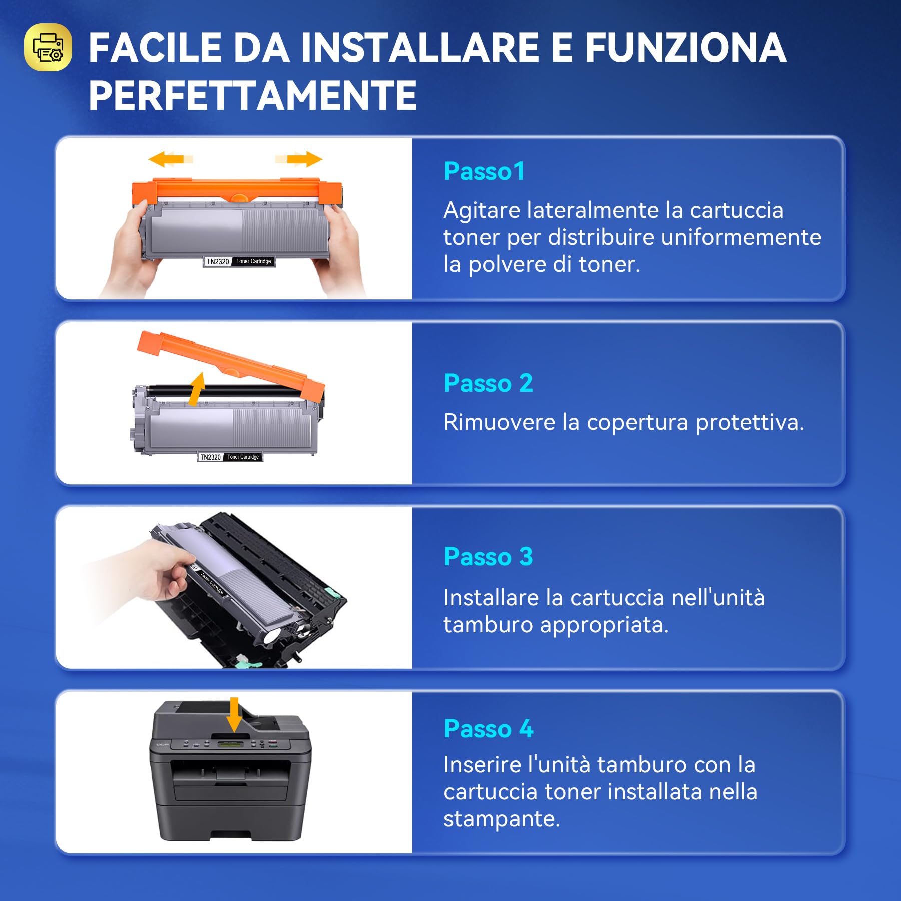 LxTek Compatible Cartouche de Toner Remplacement pour Brother TN2320