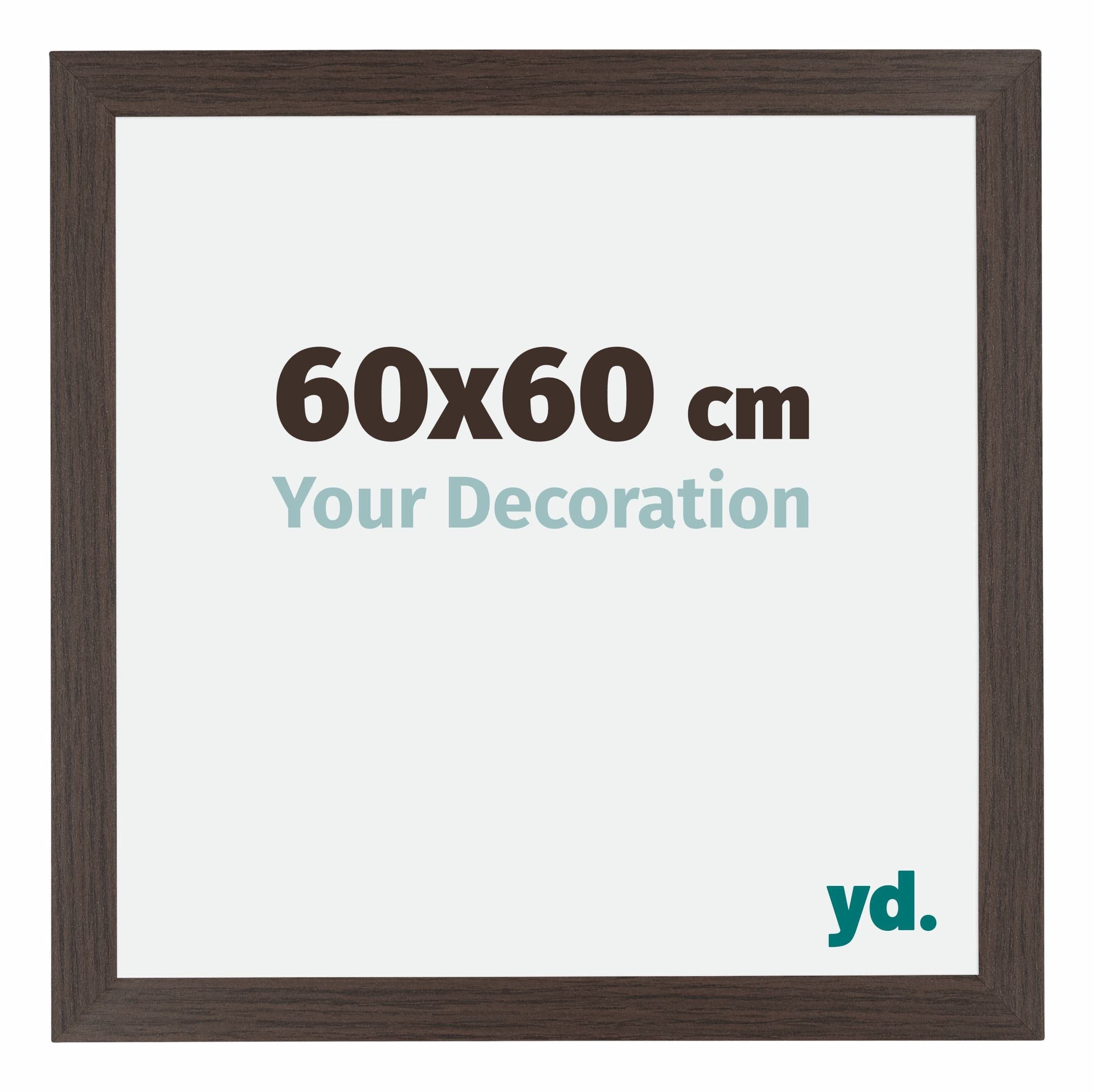 Your Decoration - Picture Frame 60x60 cm - Oak Dark - Decorative Wall Frame in MDF with Antireflection - Frame 60x60 - Mura — image 1