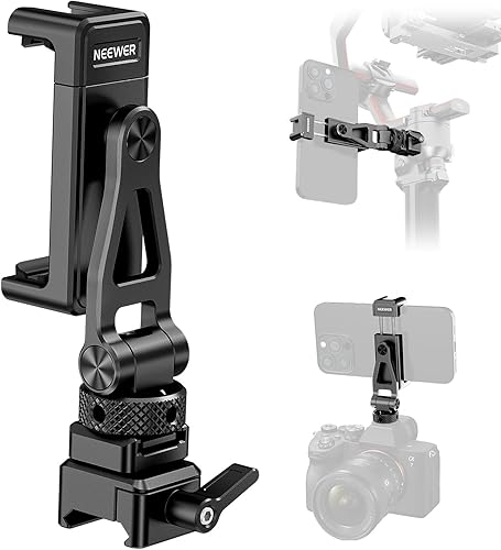 NEEWER GA010 Soporte de trípode para teléfono con abrazadera NATO compatible con DJI RS 2 RSC 2 RS 3 Pro estabilizador de cardán, soporte giratorio