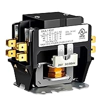 Vista 6 de Contactor HVAC, 40 amperios doble polo/contactor de 2 polos bobina de 24 V, relé de CA de repuesto HN51KC024, compatible con aire acondicionado