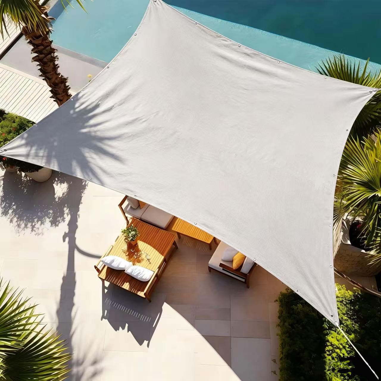 Toldo vela de sombra impermeable con proteccion UV y lona de alta resistencia