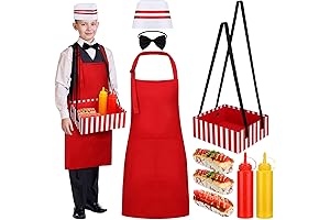 Unittype 9 Pcs Waiter Uniform Dog Costume for People, Hot Dog Waiter...