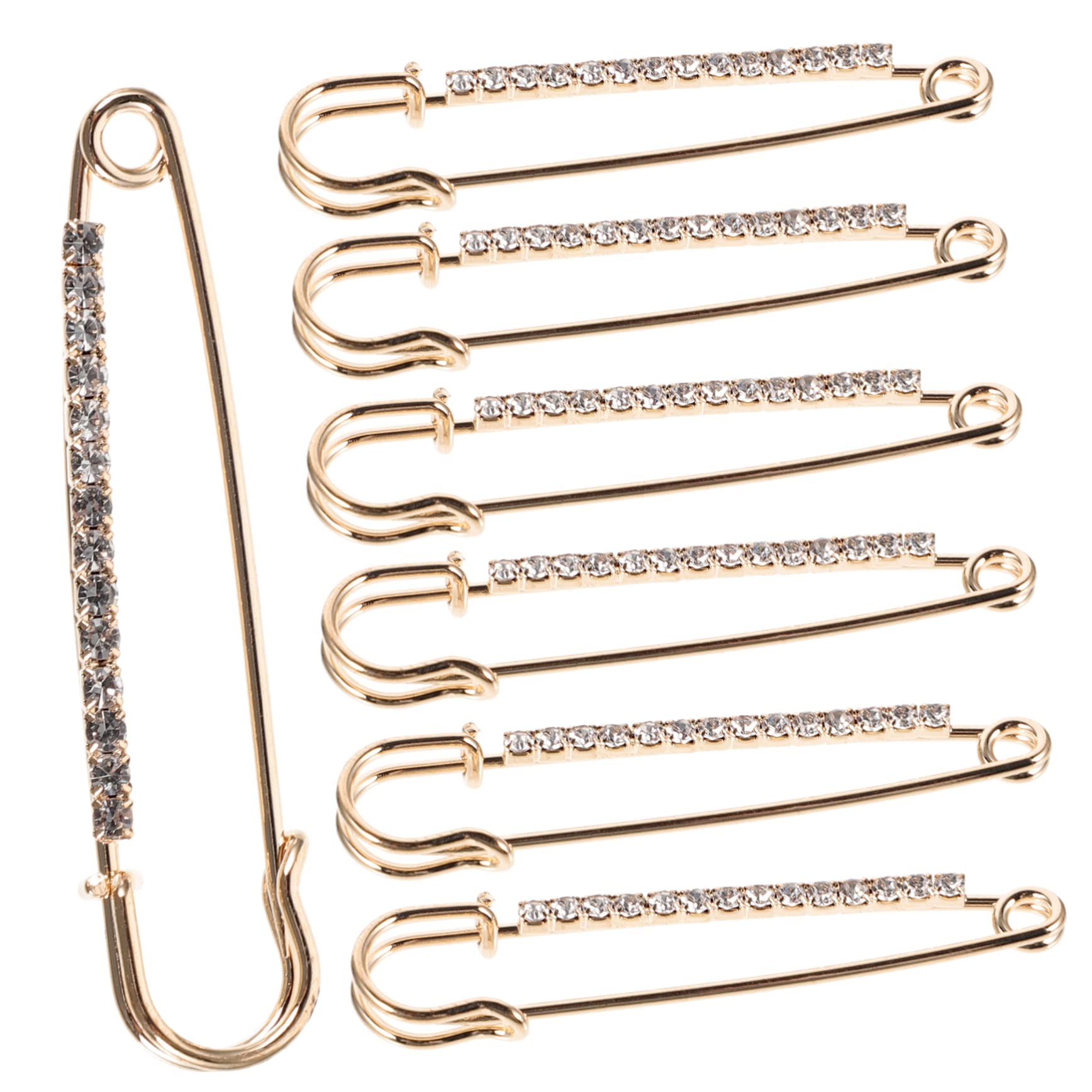 Lurrose 60piezas Alfileres De Seguridad De Rhinestones Broches Decorativos y Prácticos Para Ropa Fáciles De Usar y Almacenar Perfectos Para Manualidades y Accesorios De Moda