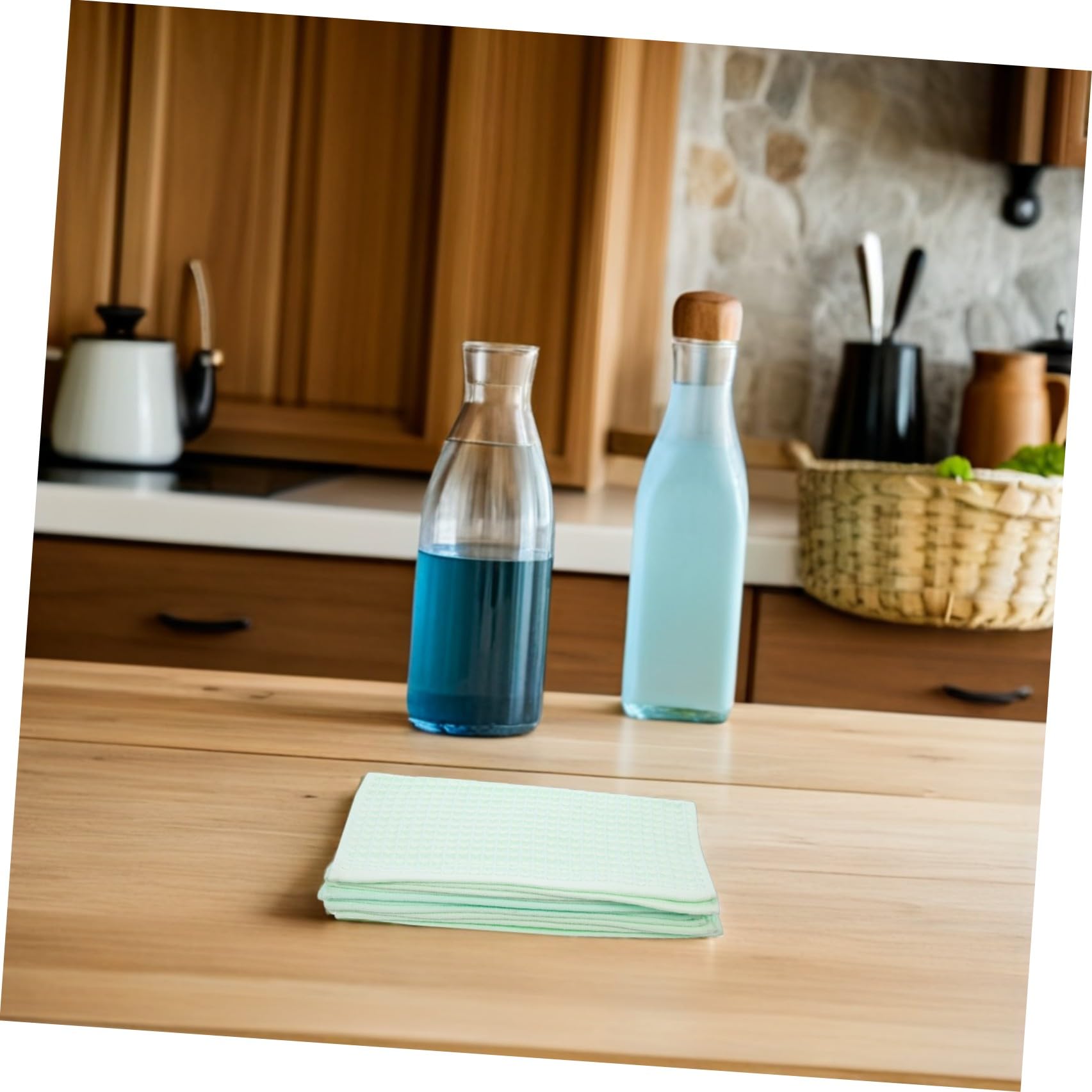 POPETPOP Paños de Cocina Cuadrados de Algodón 35x35 Cm, Paquete de 10 Unidades Reutilizables, Absorbentes para Secar Manos y Limpiar Platos, Toallas de Cocina Suaves y Duraderas Color