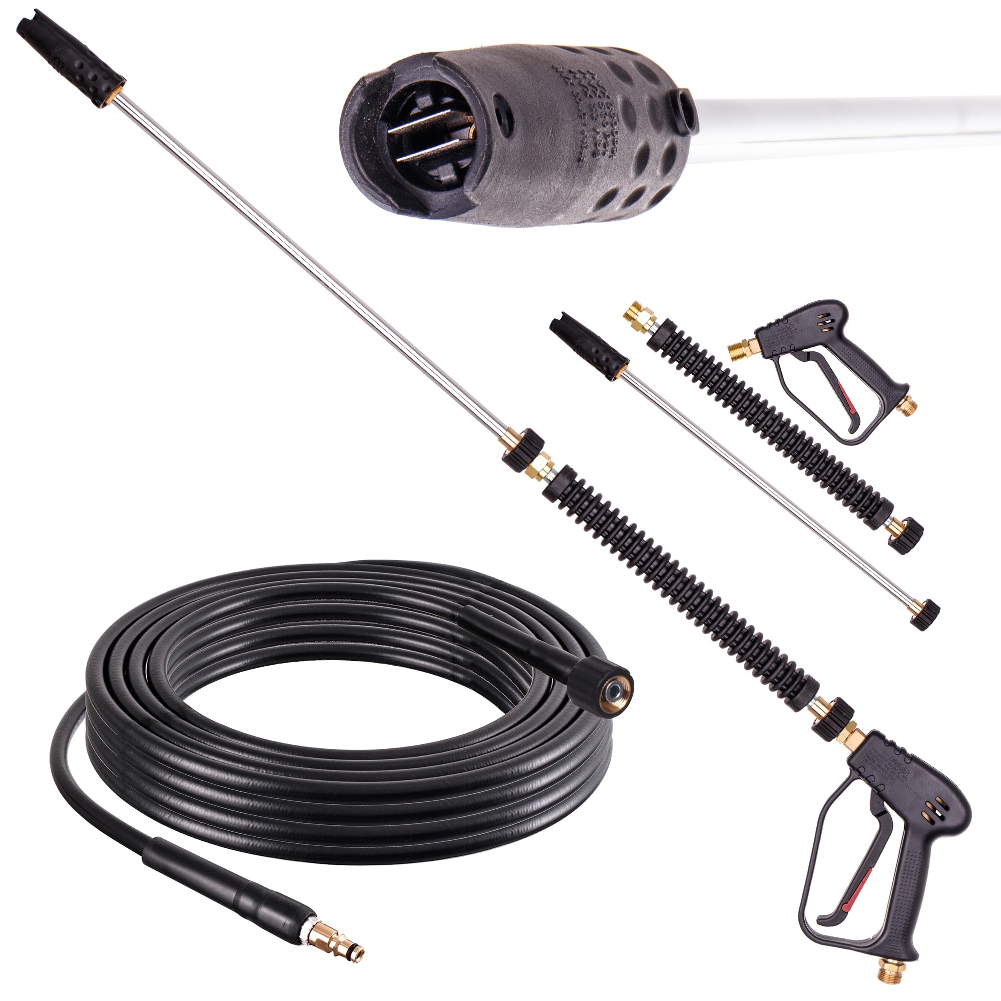 TC TECHNIC kompatybilny z Kärcher K2 K3 K4 K5 K6 K7 lanca pistoletu wysokociśnieniowego z regulowaną dyszą i wężem wysokociśnieniowym QUICK CONNECT 5m - myjka wysokociśnieniowa