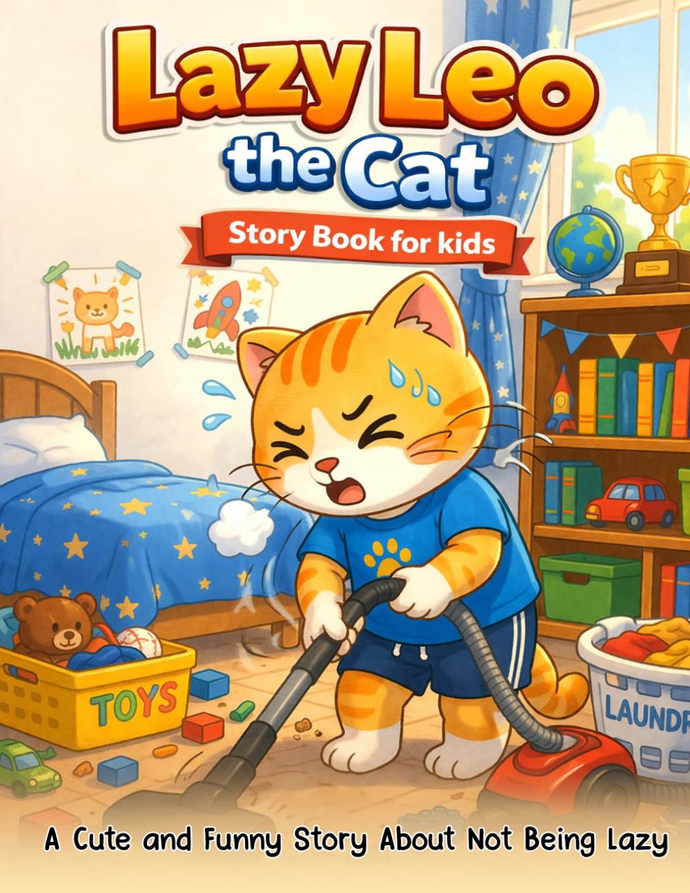 Lazy Leo the Cat: A Cute and Funny Story About Not Being Lazy: A Motivational Bedtime Story for Kids Ages 3–7 About Effort, Responsibility, and Never Giving Up