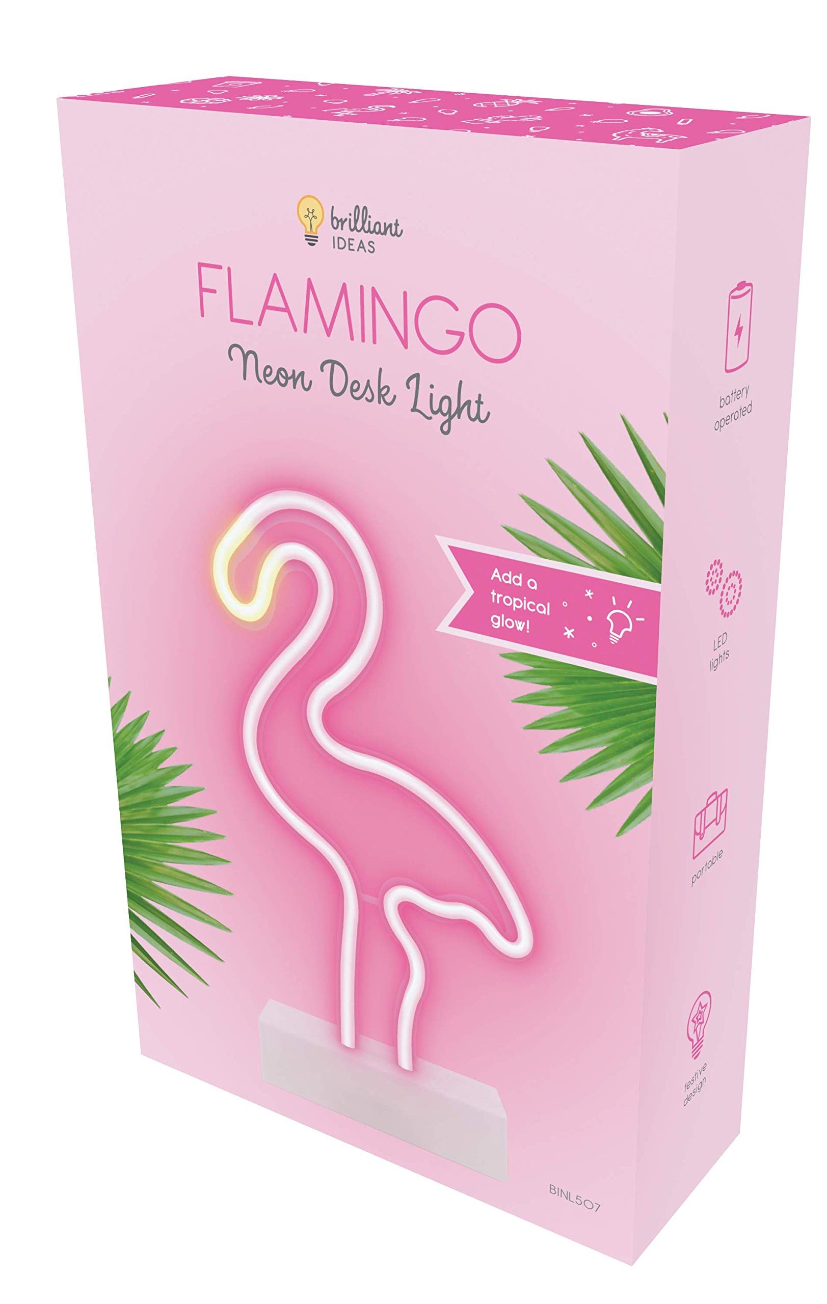 Brilliant Ideas Flamingo Neon LED Desk Light