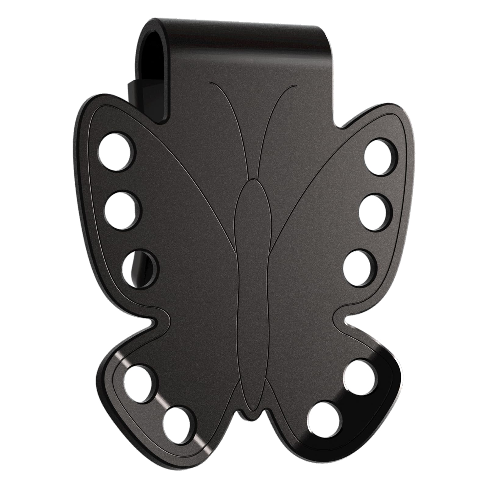 Butterfly Metal Landing Pad for Golf Bag – Magnetic Accessories Holder Clip with Soft Rubber for Golf Rangefinder, Towel, Speaker, Flask – Quick Access Golf Bag Clip, Universal Fit for Men & Women