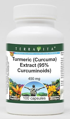 Extracto de cúrcuma (curcuma) (95% curcuminoides) - 450 mg (100 cápsulas, ZIN 517042) - Paquete de 3