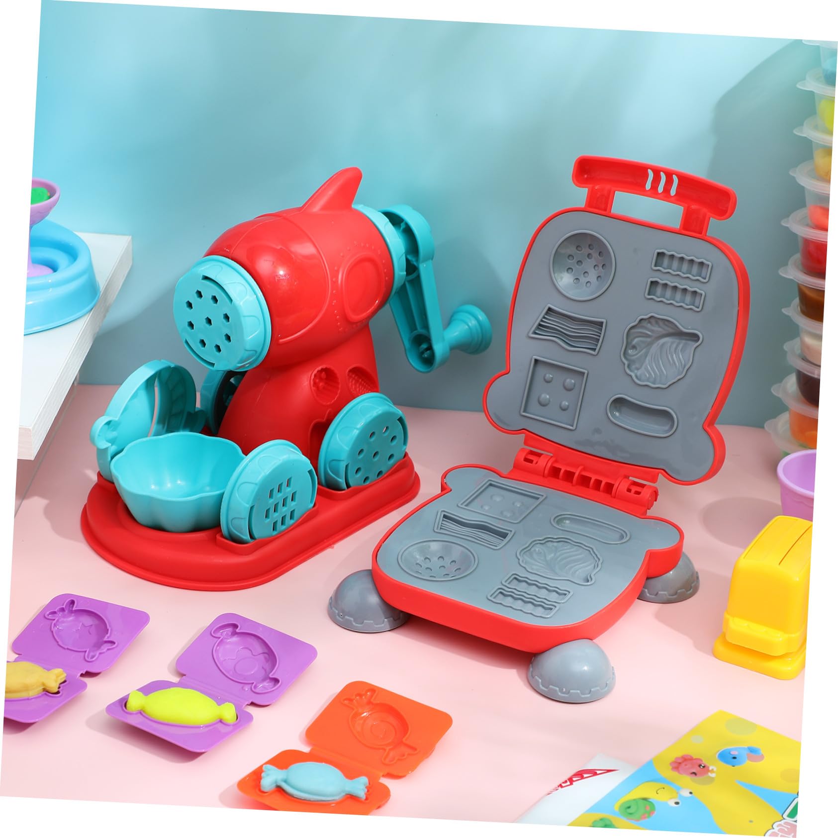 GALPADA Set di Accessori per Giocattoli da Cucina per Bambini 51 Pezzi in Abs Design Multifunzionale per Gioco Educativo e Divertente Durante le Festività