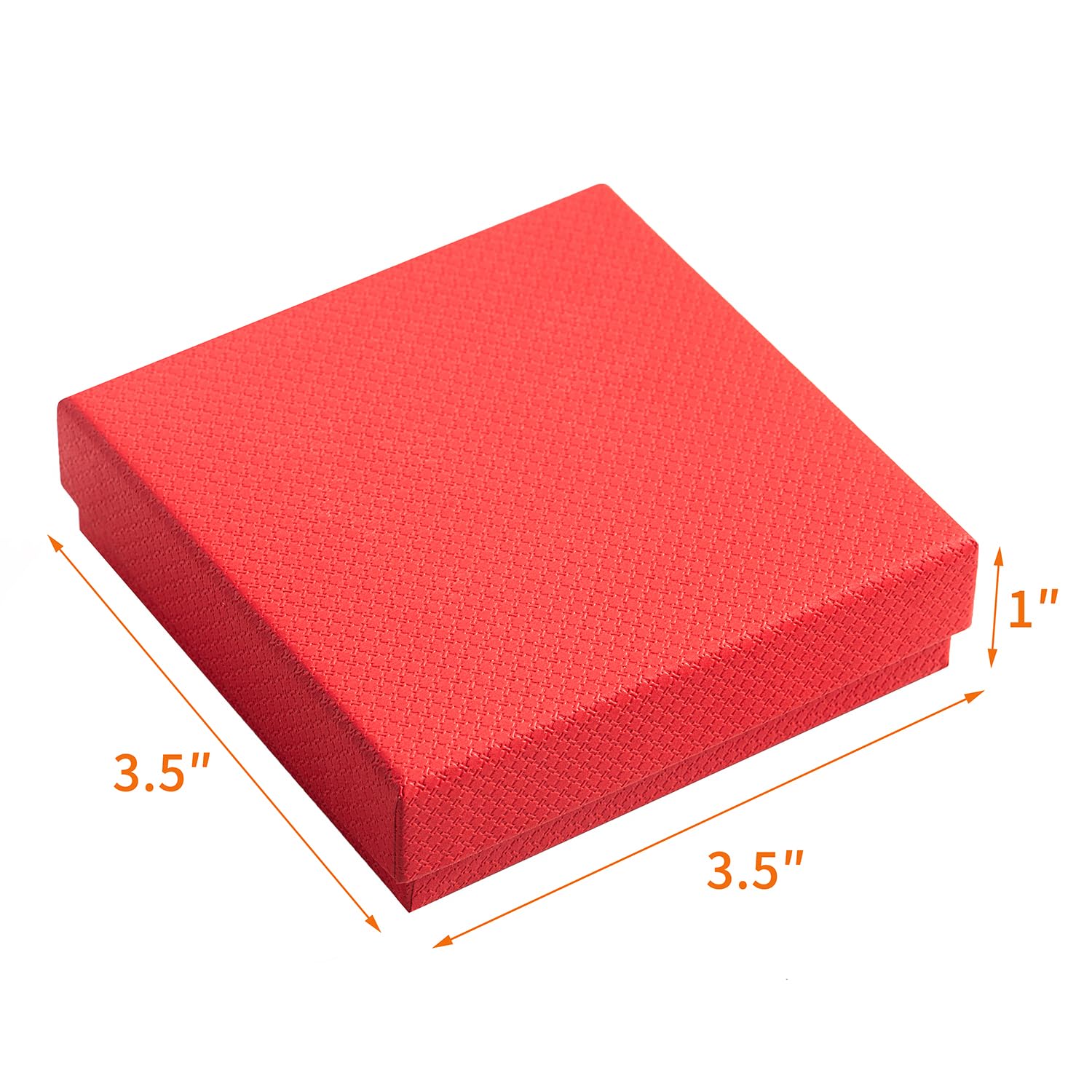 GEFTOL Jewelry Gift Boxes 20 Pack 3.5x3.5x1 Inch Cardboard Jewelry Boxes,Small Gift Boxes for Jewelry Earrings Necklaces Handmade Bangles Bracelets(Red)