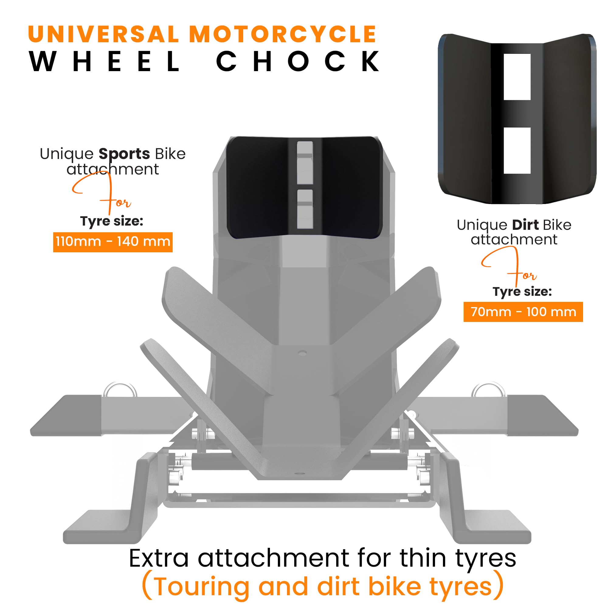 Motorcycle Wheel Chocks - Universal Adjustable Chock -8