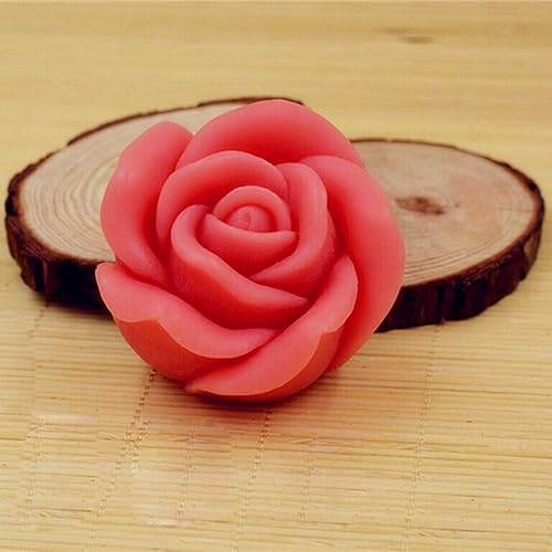 Miniatura 5 de Molde para velas de rosas 3D, molde de silicona para jabón hecho a mano, bomba de baño, barra de loción, chocolate, vela, crayón, cera