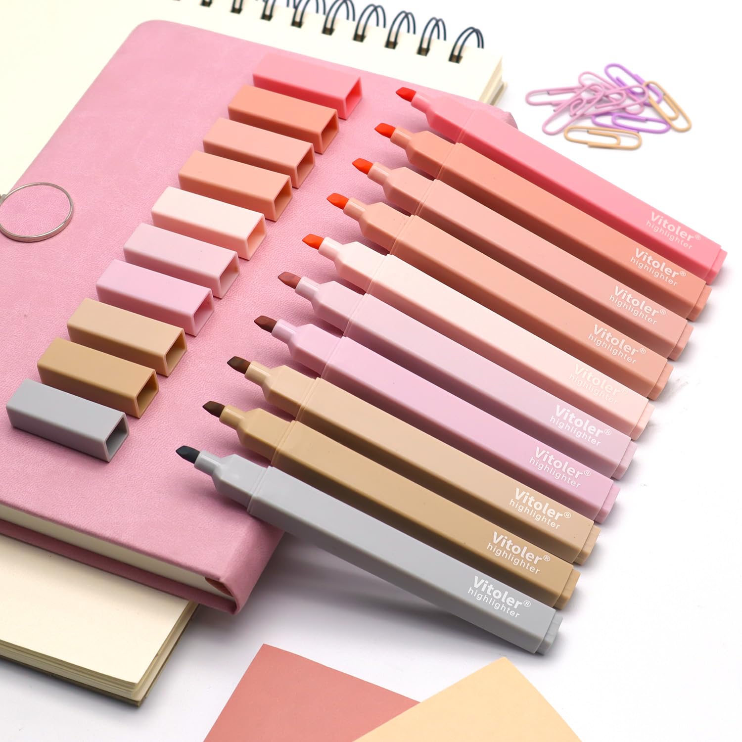 Vitoler Highlighters Assorted Colors,10pcs Cute Pastel Highlighters Multicolor Highlighter for Aesthetic Office School Supplies - Image 2