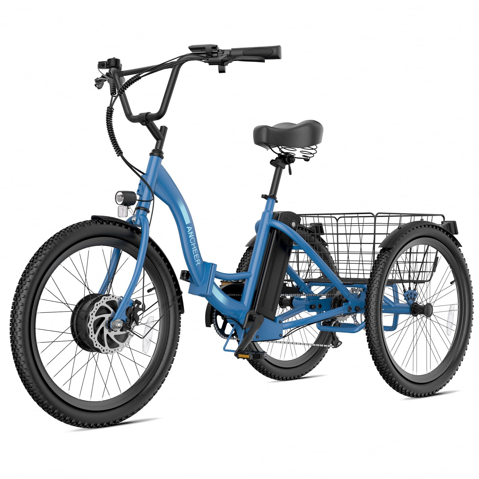 ANCHEER Electric Tricycle for Adults, 350W(Peak 550W) Etrike, 48V/499Wh Ebike, 24