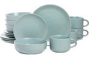 Wazee Matte Coupe 16-piece Dinnerware Set with Cups