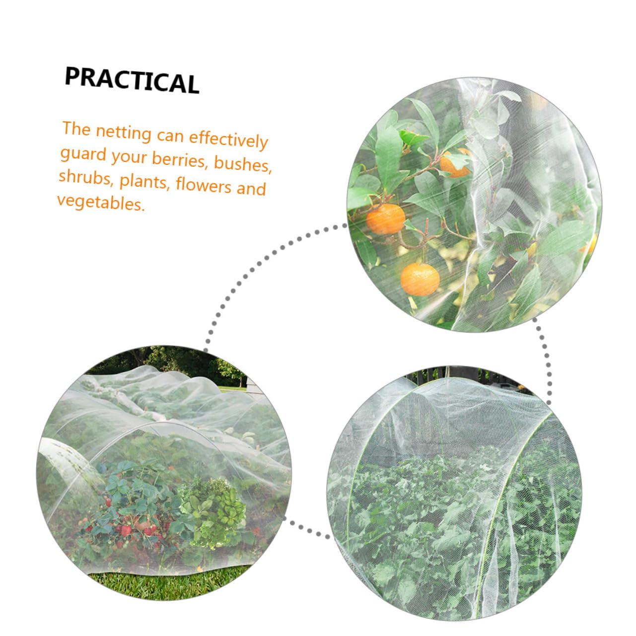 VANZACK Red de Protección para Jardín, Malla de Jardín 10x33 Pies, Red Delicada para Plantas Protección UV, Adecuado para Cultivos de Frutas y Hortalizas