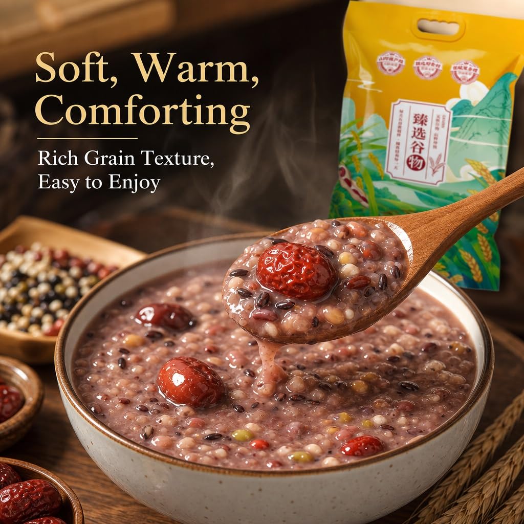Mezcla De Gachas Avena Eight Treasures 2500 G - Nutritiva Varios Cereales For Uso Doméstico Y Comercial Ingredientes Cocción Fáciles For El Desayuno, Almuerzo La Cena