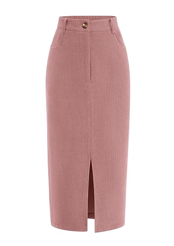 PRETTYGARDEN Corduroy Skirt Women Fall Fashion 2026 High Waisted Pencil