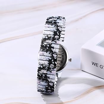 JewelryWe Orologio Donna Boho Con Cinturino Elastico Colorato - Al Quarzo, Leggero, Impermeabile, Regalo Per Lei