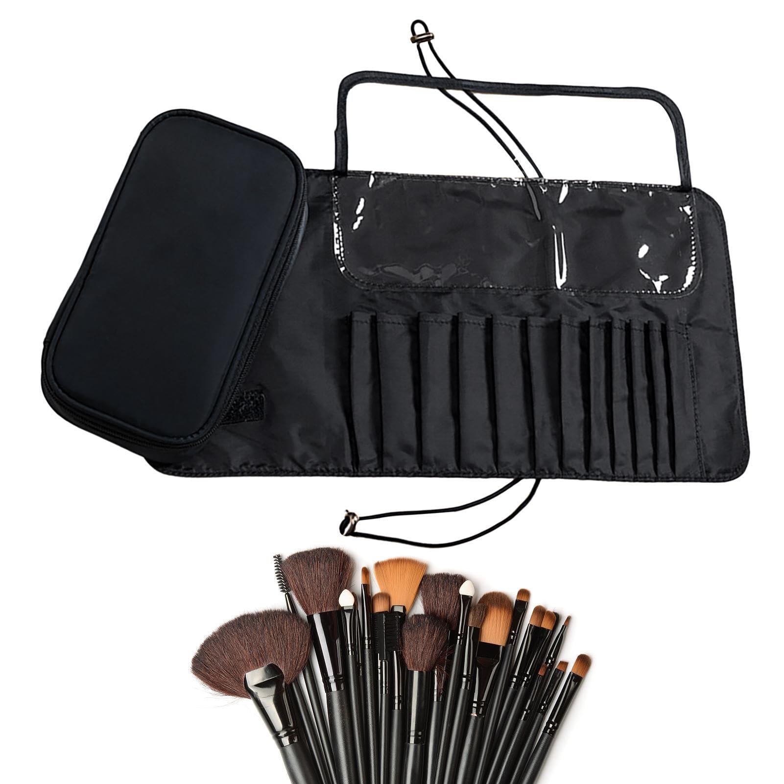 makeup brush roll organizer