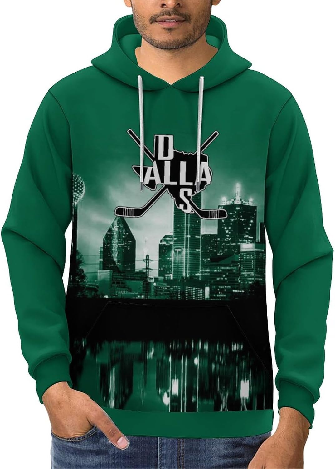 Custom Hockey City Map Night Skyline Hoodies Sweatshirts Pullover Personalized Name Number Fans Gifts for Men Women Youth
