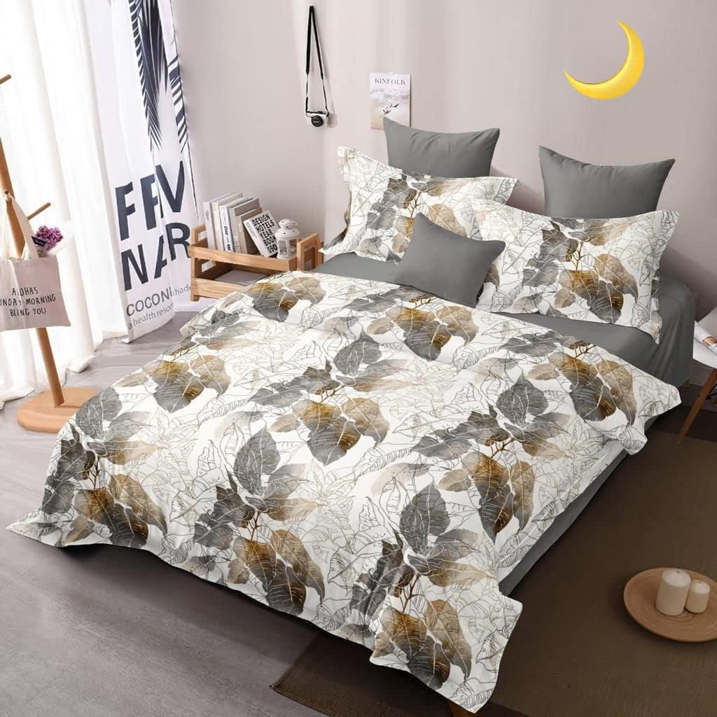 Tims Decor Linea Bed Sheet | King Size(90*100) 100% Cotton Bed Sheet with Pillow Cover-D8