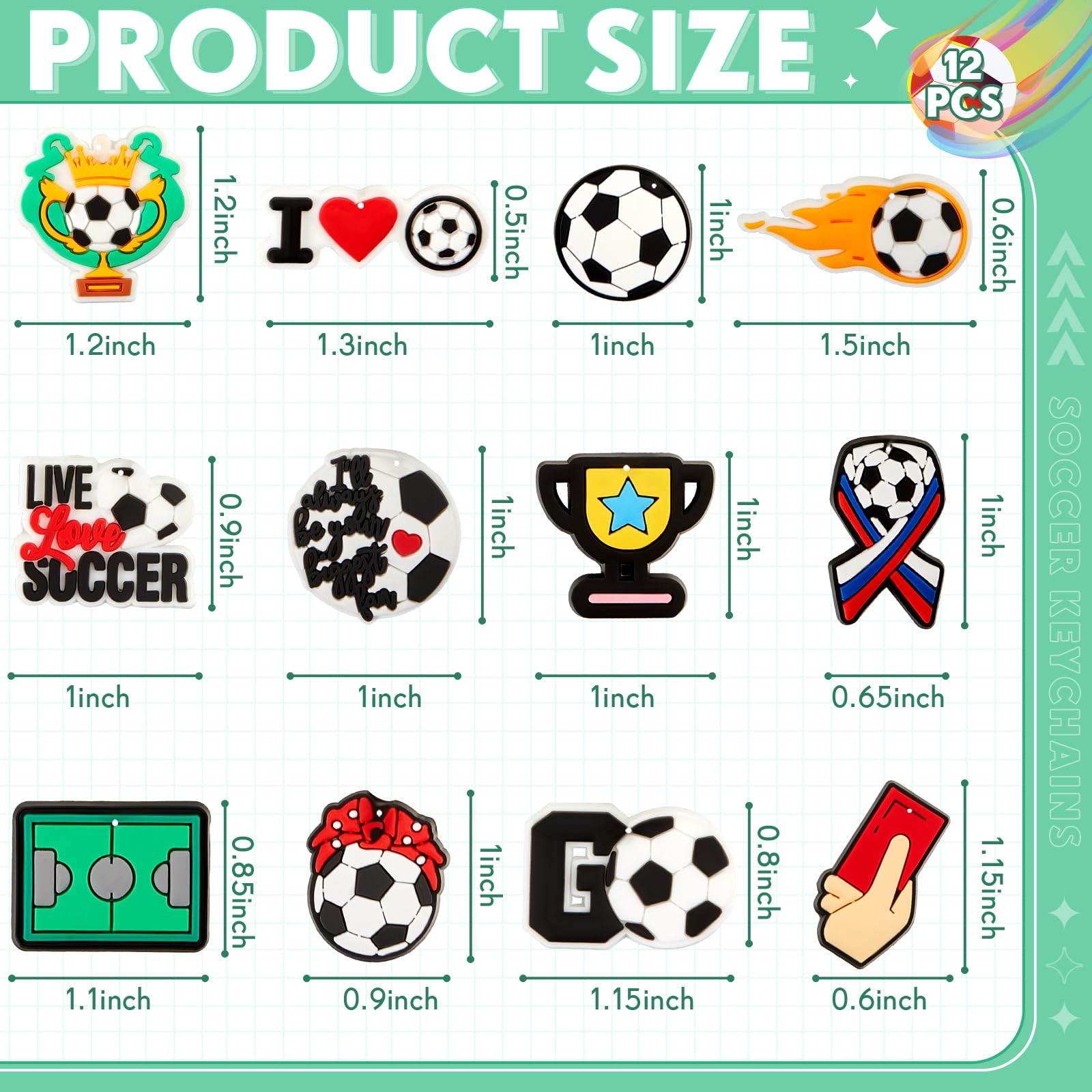 Juego de 36 piezas de premios deportivos de fútbol, medallas, pulseras de trofeos y llaveros para regalos de recompensa de equipo, premios de competencia, juegos de fútbol y recuerdos de 2
