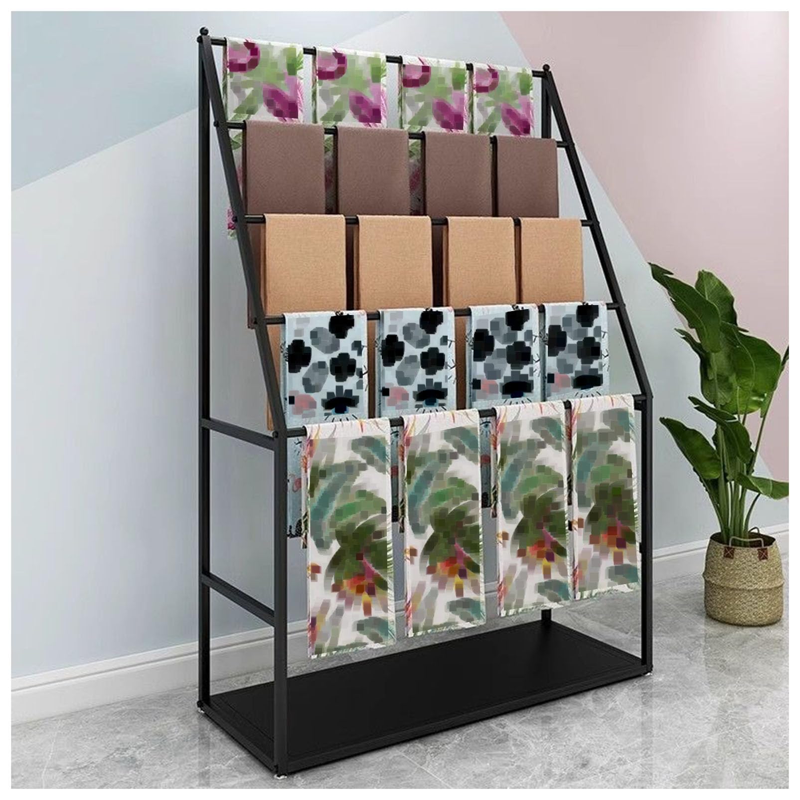 Bodenstehender Schalständer, Krawattenhalter, Handtuchhalter, Schal-Organizer, Hosenbügel, Band, Aufbewahrungsregal für Bekleidungsgeschäft, Ankleidezimmer