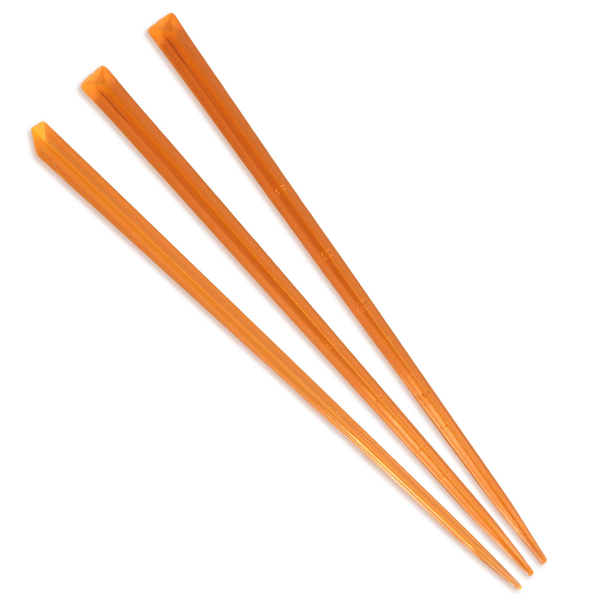 BambooMN - Triangular Prism Plastic Food Cocktail Pick 3.5" (9cm) - 300pcs - Orange โ image 1