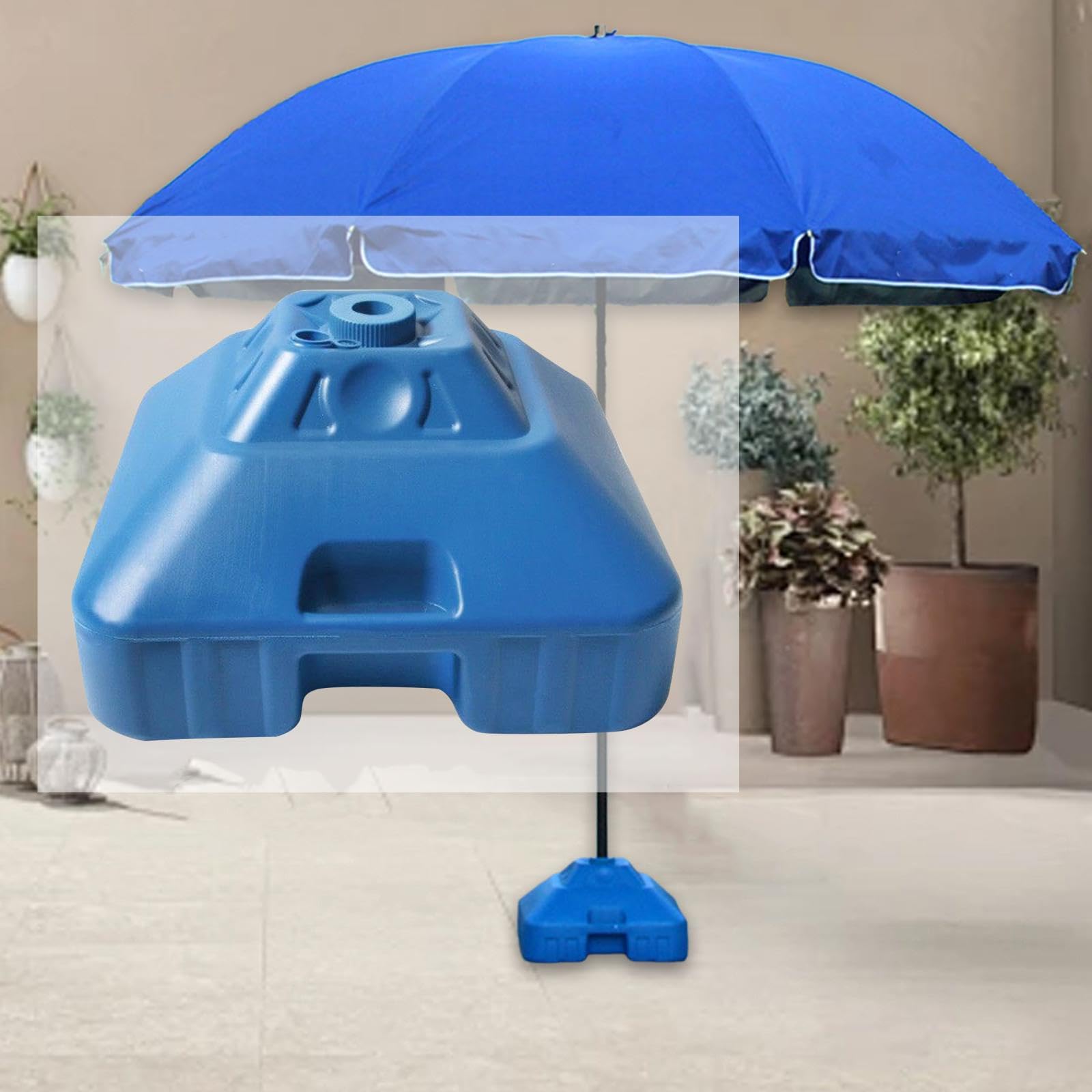 Wytrzymały wodoodporny stojak na parasol plażowy 30 l wypełniana i wiatroszczelna podstawa zewnętrzny uchwyt na parasol przeciwsłoneczny zapewnia stabilność i bezpieczeństwo na plaży