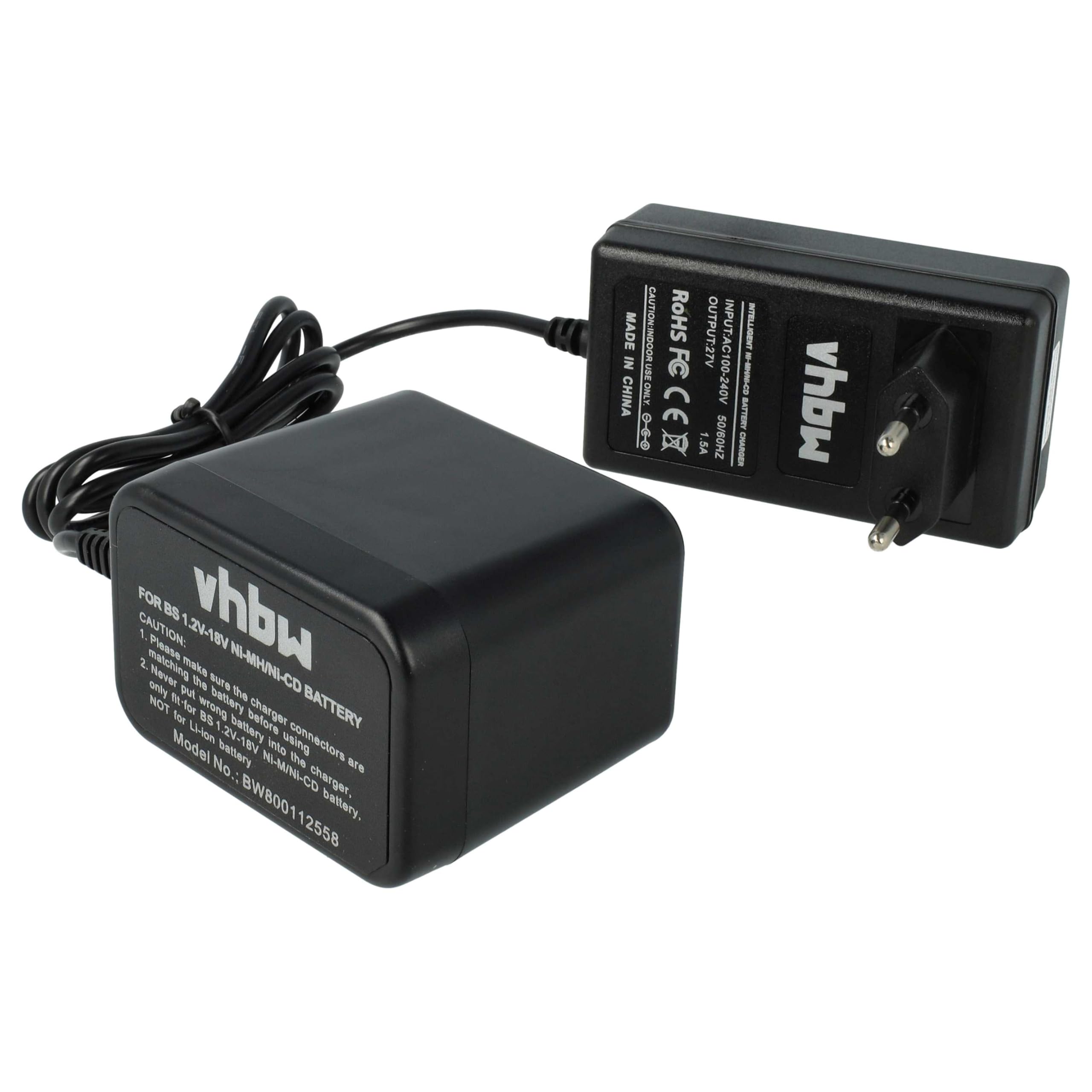 vhbw caricabatterie compatibile con Bosch GSR 12-2, GSR 12 VE-2, GSR 12-1, GSB 9.6VES-2, GSR 12V, GSB 96 P-2, GSR 12VE batterie di attrezzi, 1,2V