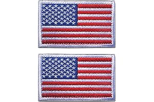 2 PCS AliPlus American Flag Patches Embroidered Tactical Military Morale Patch Applique