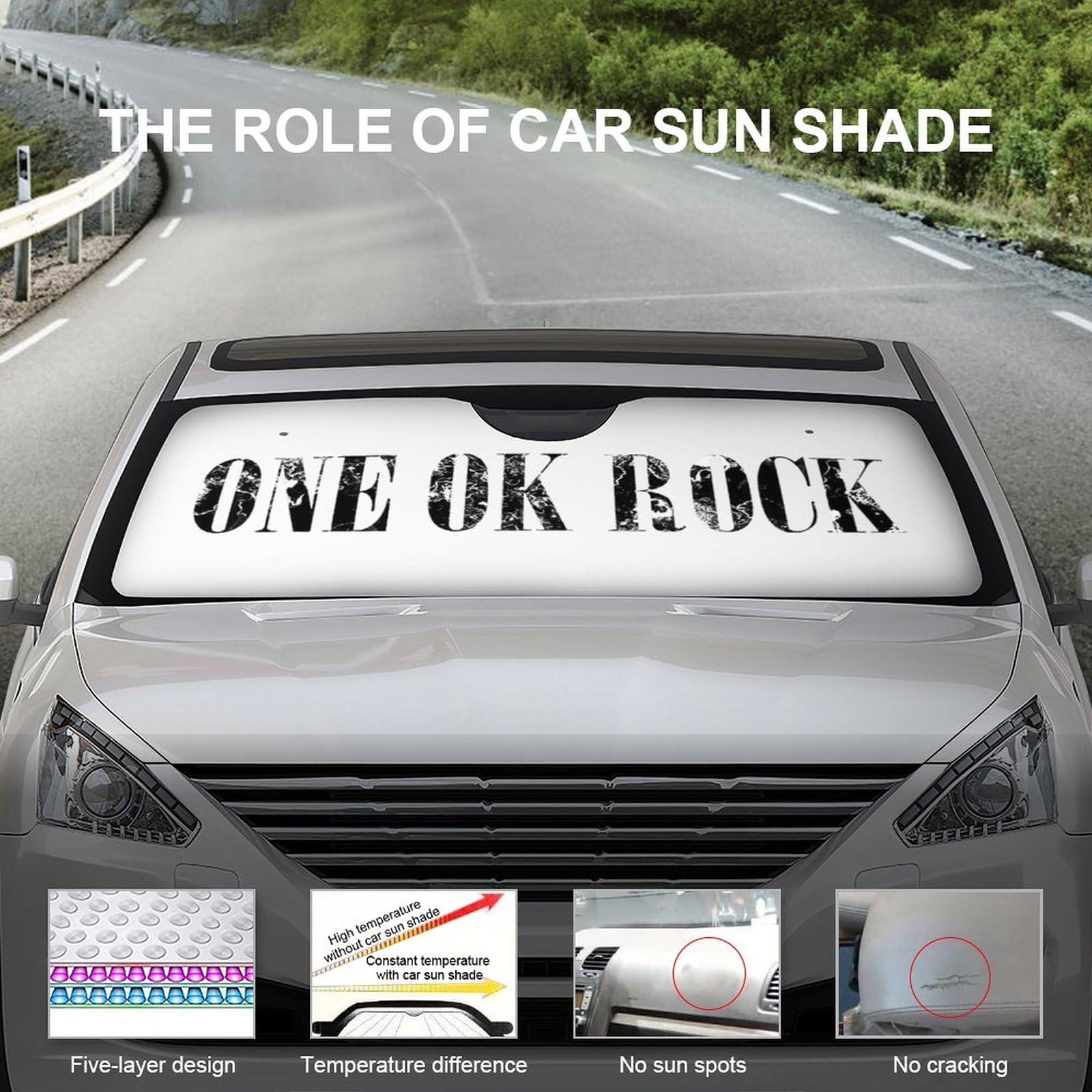 Amazon | One Ok Rock ワンオクロック 自動車の日除けカバー フロント