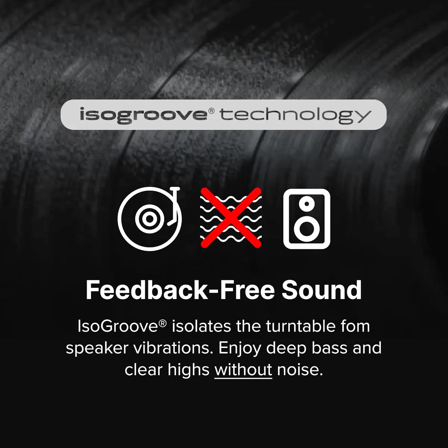 Andover Audio SpinPlay Premium All-in-One Record Player for Vinyl Record Playback - Semi-Automatic, Auto Power-On and Auto-Stop, Integrated Sound System with 270° Speaker Array - Black