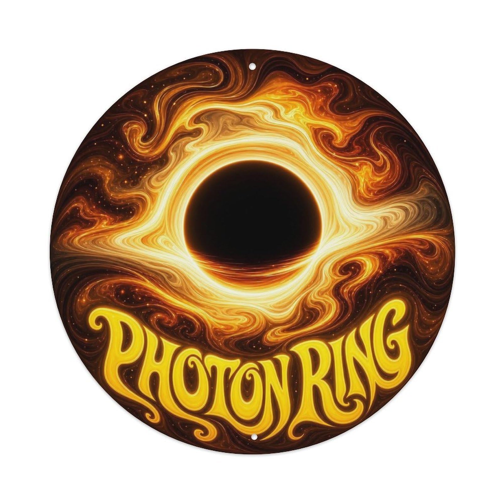 Black Hole Photon Ring Relativity Astrophysics Cosmos Metal Tin Sign