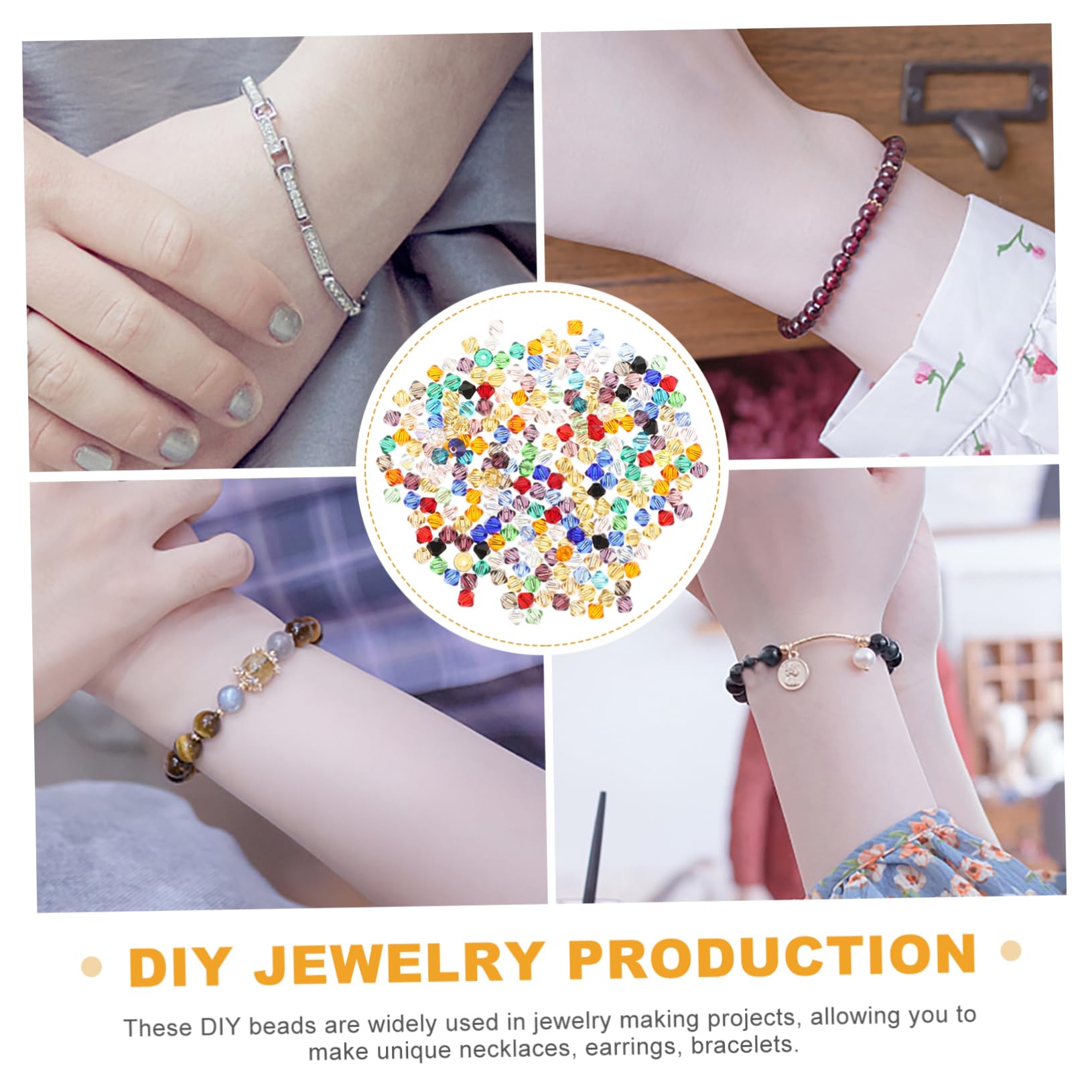 3 Set Perline Colorate Perline Forma Per Creazione Bracciali E Gioielli Per Fai Da Te E Progetti Bigiotteria 280 Pezzi * 3