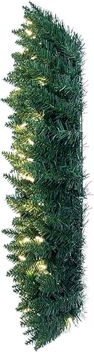 Miniatura 4 de Vickerman Guirnalda de Navidad artificial Bellevue Alpine con luces LED blancas cálidas, 36 pulgadas