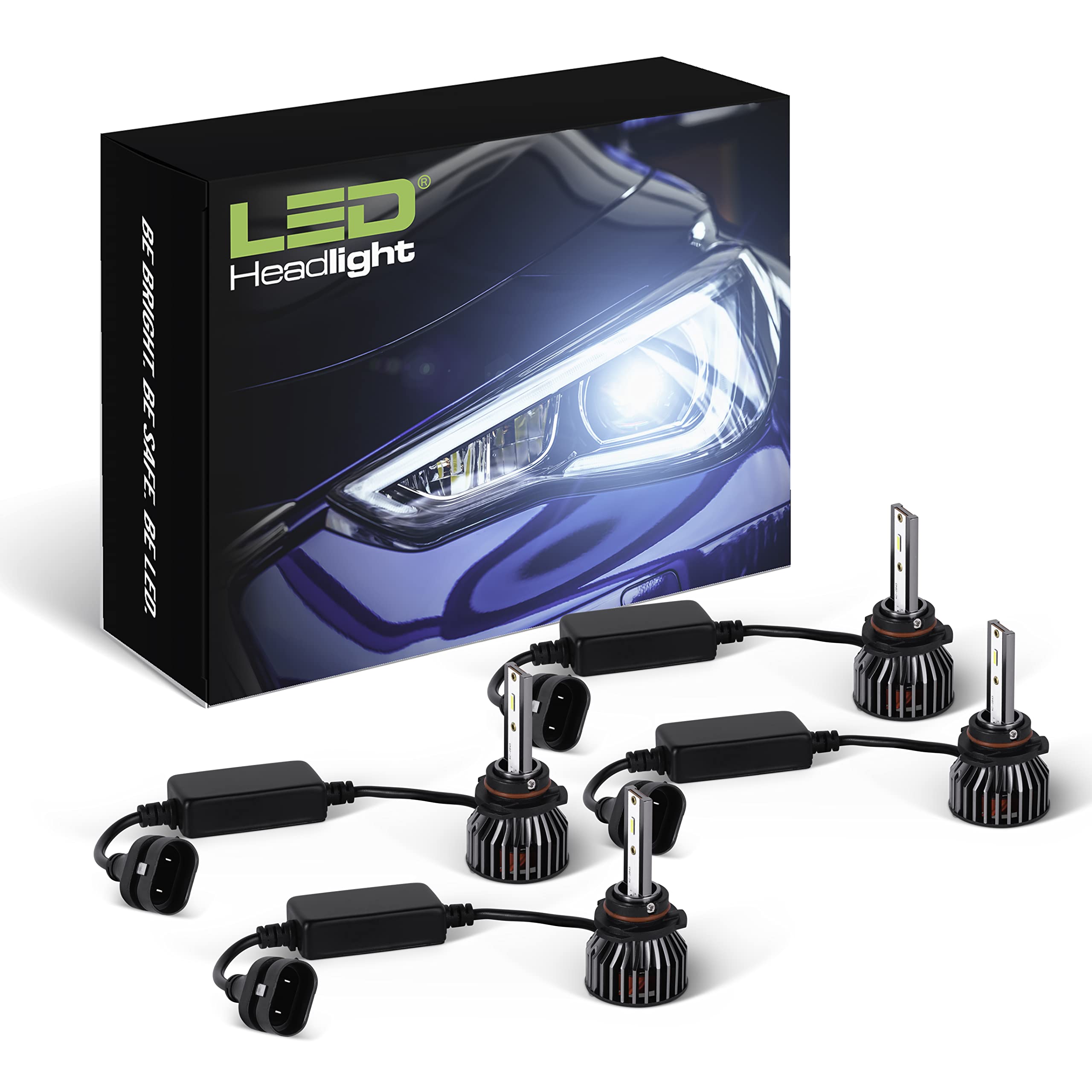 LABLT H7 LED Headlight Bulbs All-in-One Conversion Kit 10000LM 60W Super Bright 6000k Cool White Headlight - Foto 4