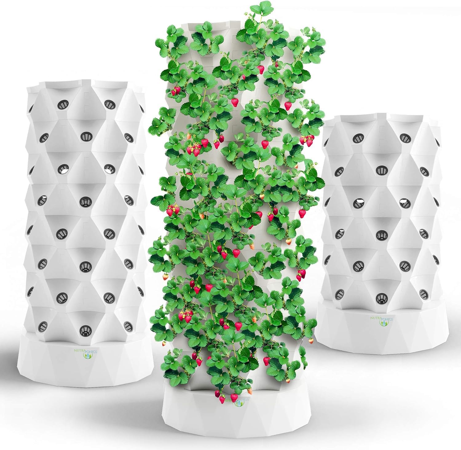 Tower Garden – Entry-Level Hydroponic Growing System for 64 Plants – Indoor/Outdoor Vertical Garden with Analog Watering Control, Leak-Proof Design & Quiet Submersible Pump