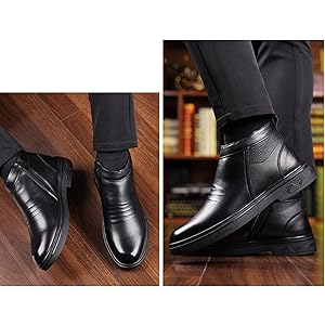 Amazon | [イグル] スノーブーツ ビジネスシューズ メンズ 冬用