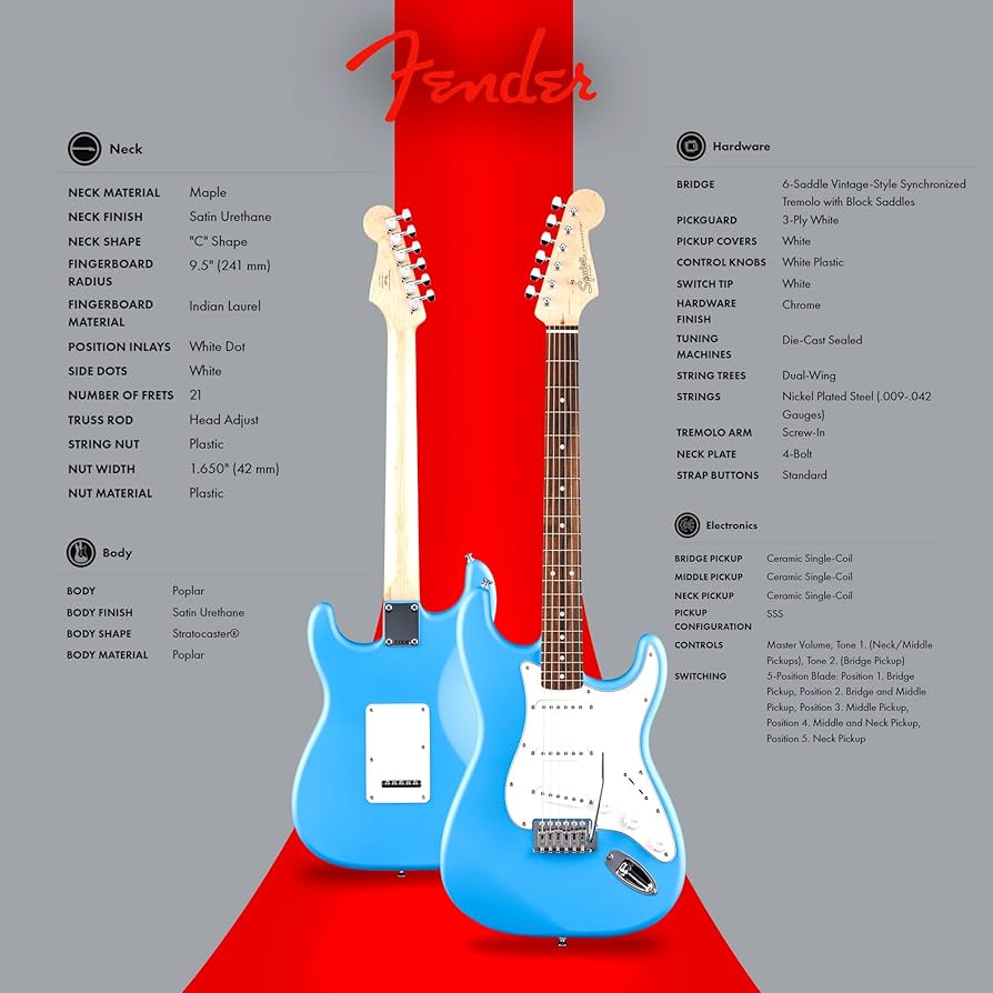 Squier Stratocaster サンバースト ラージヘッド Amazon