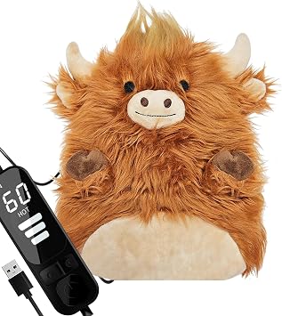 Highland Cow USB Electric Heating Pad, Portable Heat Pack for Period Cramps